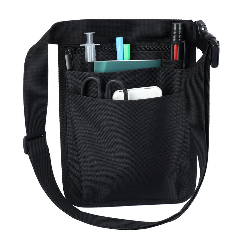 Nurse Fanny Pack for Women Multi-Compartment Pack Pocket Nurse Apron Hip Bag Scissors and Other Supplies, Black โ image 2