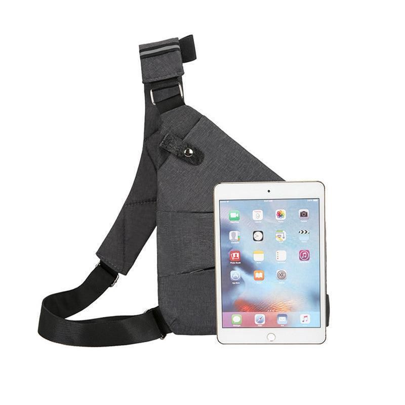 Waterproof Bag Personal Anti Theft Shoulder Man Pocket Portable Chest Travel Grey - Grey Right — image 4