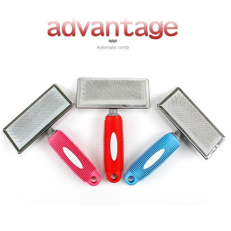 M Size Hair Shedding Grooming Trimmer Comb Brush Slicker Undercoat Rake for Dog Cat - Red — image 6