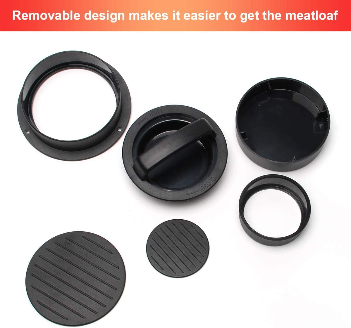 3 in 1 Burger Press Patty Maker,Plutput Hamburger Patty Maker Stuffed Burgers Press with 100p Burger Paper for BBQ Non-Stick Sliders Beef Burger Press (Black) โ image 3