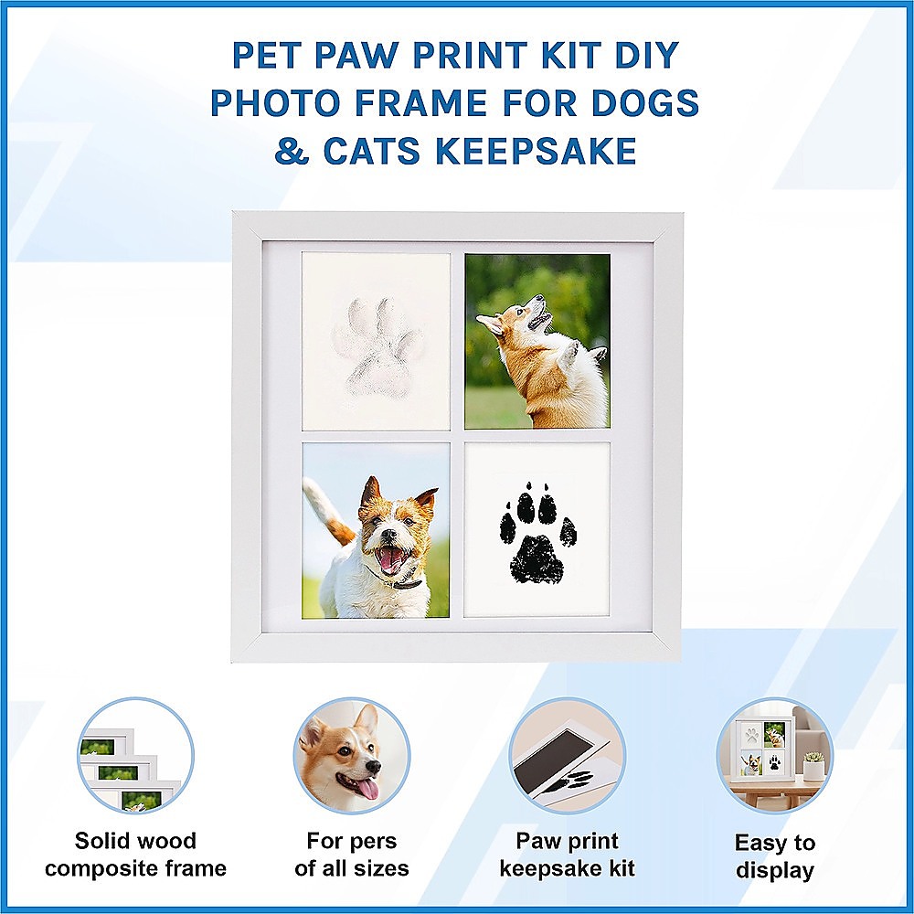 Pet Paw Print Kit DIY Photo Frame for Dogs & Cats Keepsake โ image 3