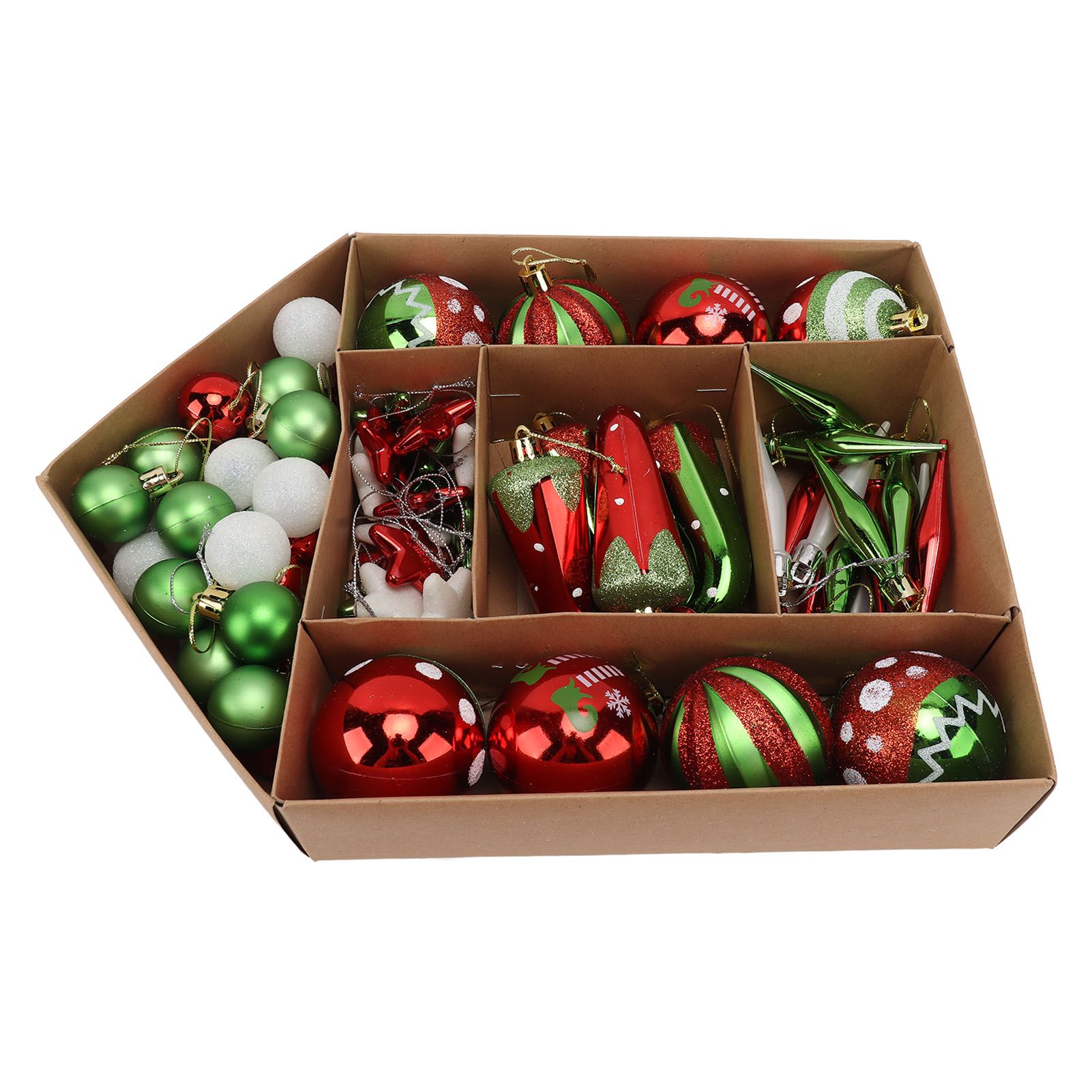 Christmas Tree Ornaments Assorted Set Lightweight Electroplated Christmas Tree Hanging Balls Pendants Set for Home Garden D โ image 3