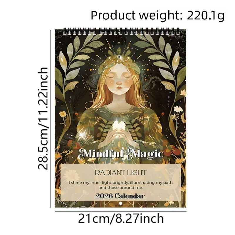 Mindfulness Magic 2026 Wall Calendar 28.5 × 21 cm – Funny and Inspirational Designs for Home, Office, or Gift in Australia