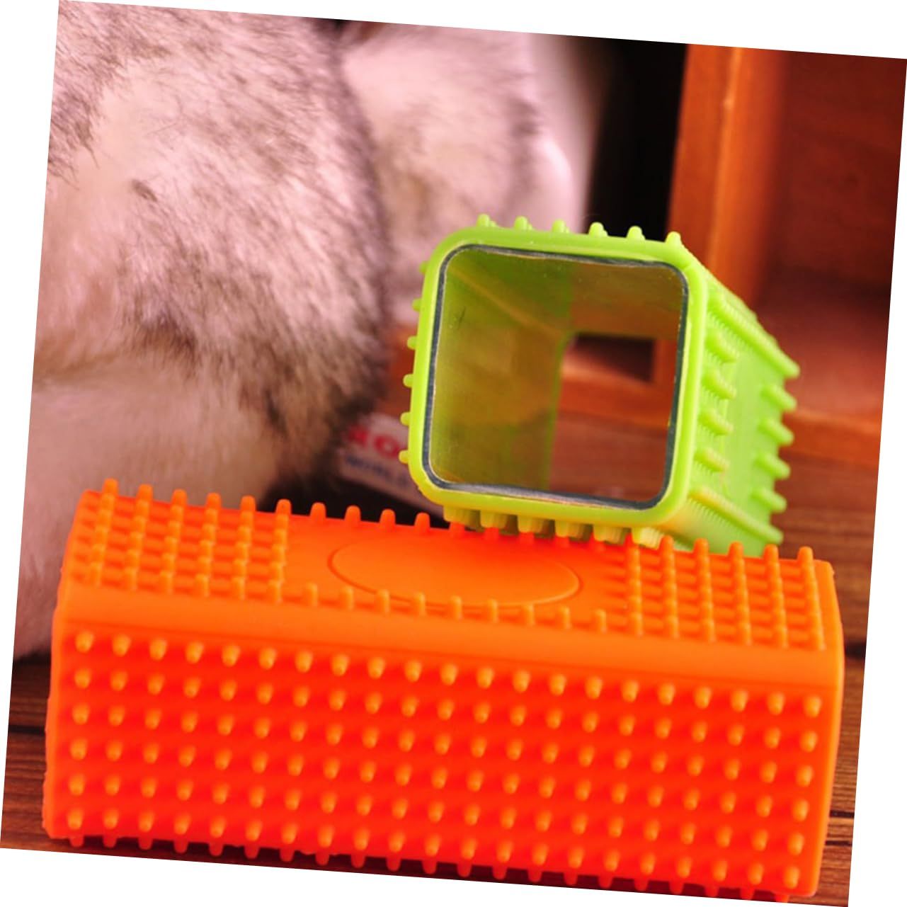 Pet Dog Cat Hair Remover Furniture Rubber Pet Hair Block Roller Cleaner, Carpet Brush for Dog Hair Sofa Hollow Rubber โ image 3