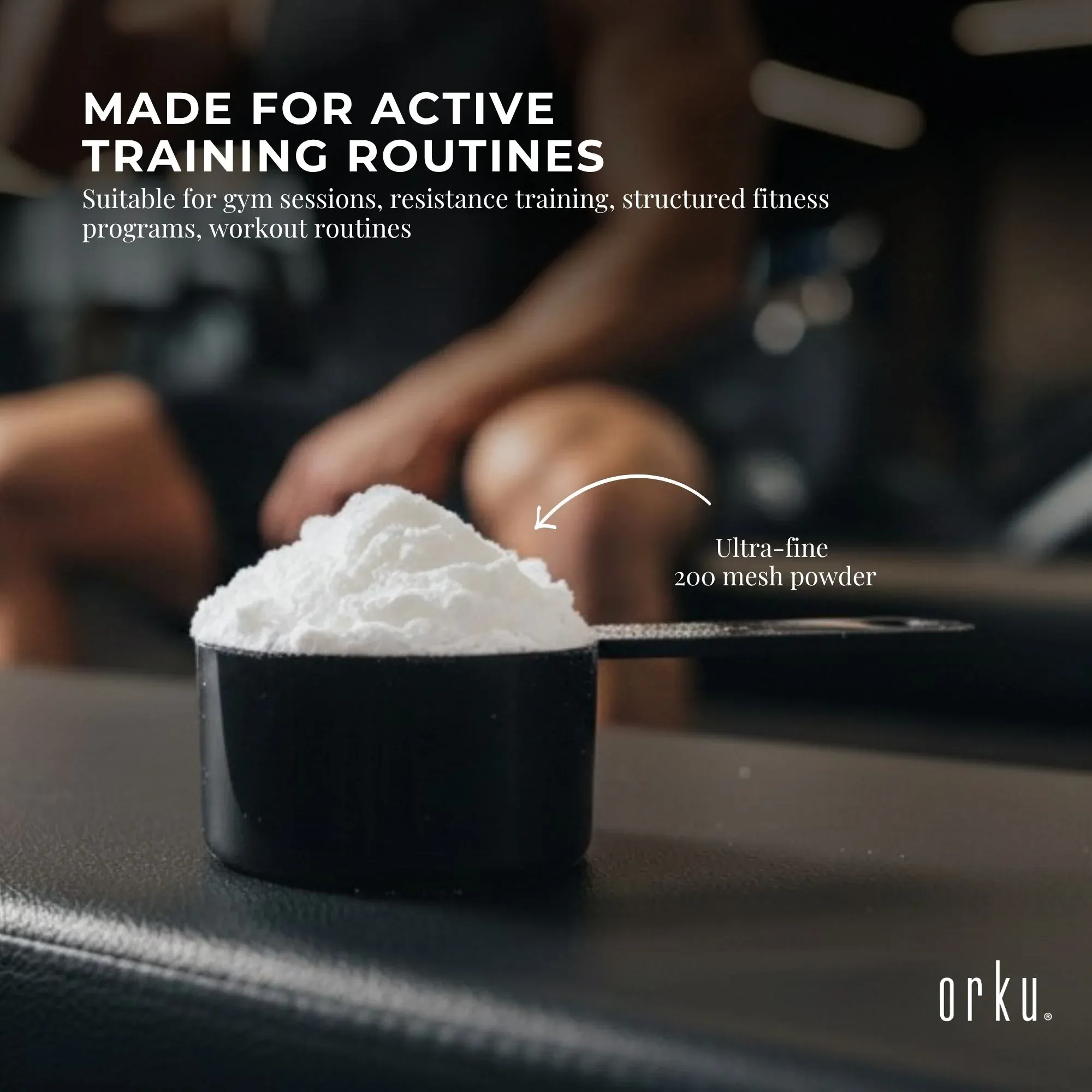 Orku 800g Creatine Monohydrate Powder Tub 200 Mesh Micronised 99.9% Pure — image 4