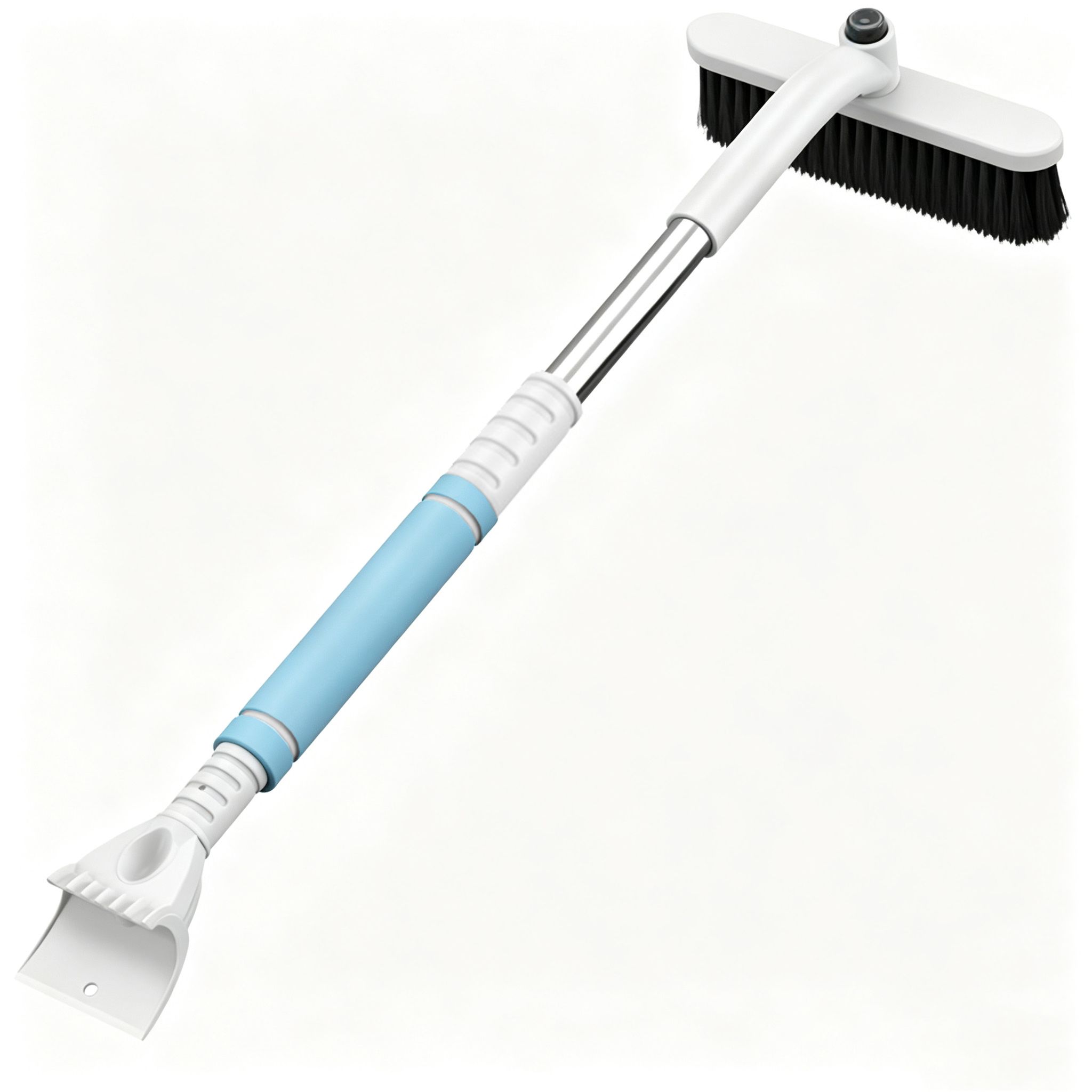 Three-in-One Extendable Car Multi-Function Ice and Frost Removal Shovel,blue