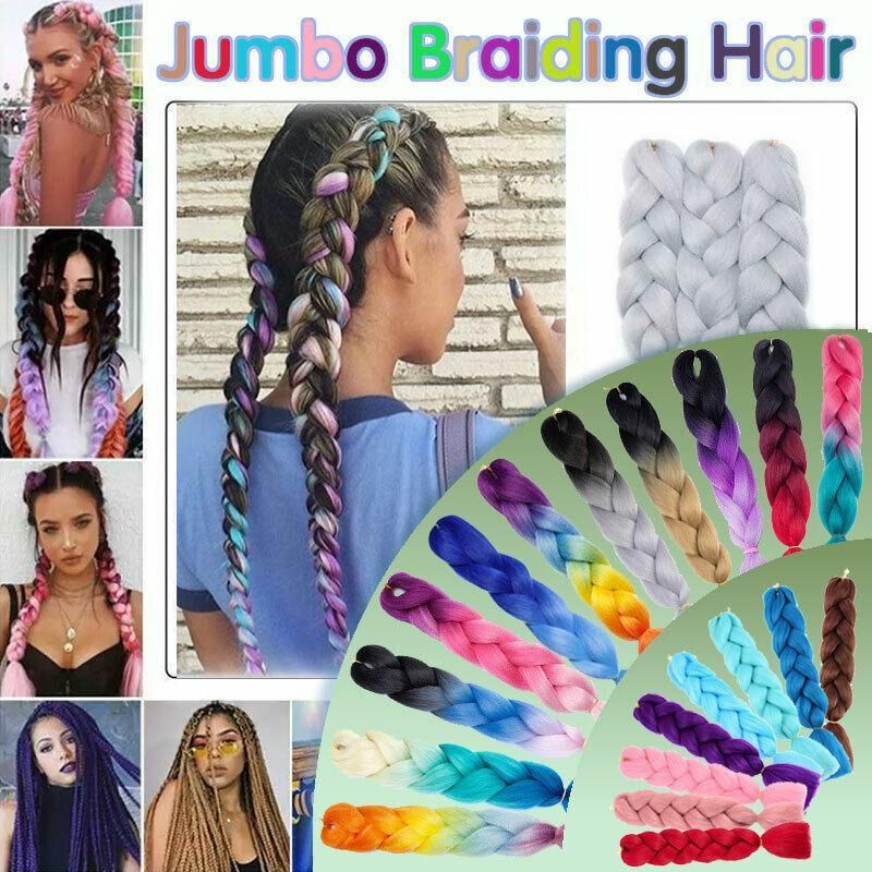 Coloured Jumbo Braiding Hair Extensions Braids Twist Hight Temperature Kanekalon - 27# — image 2