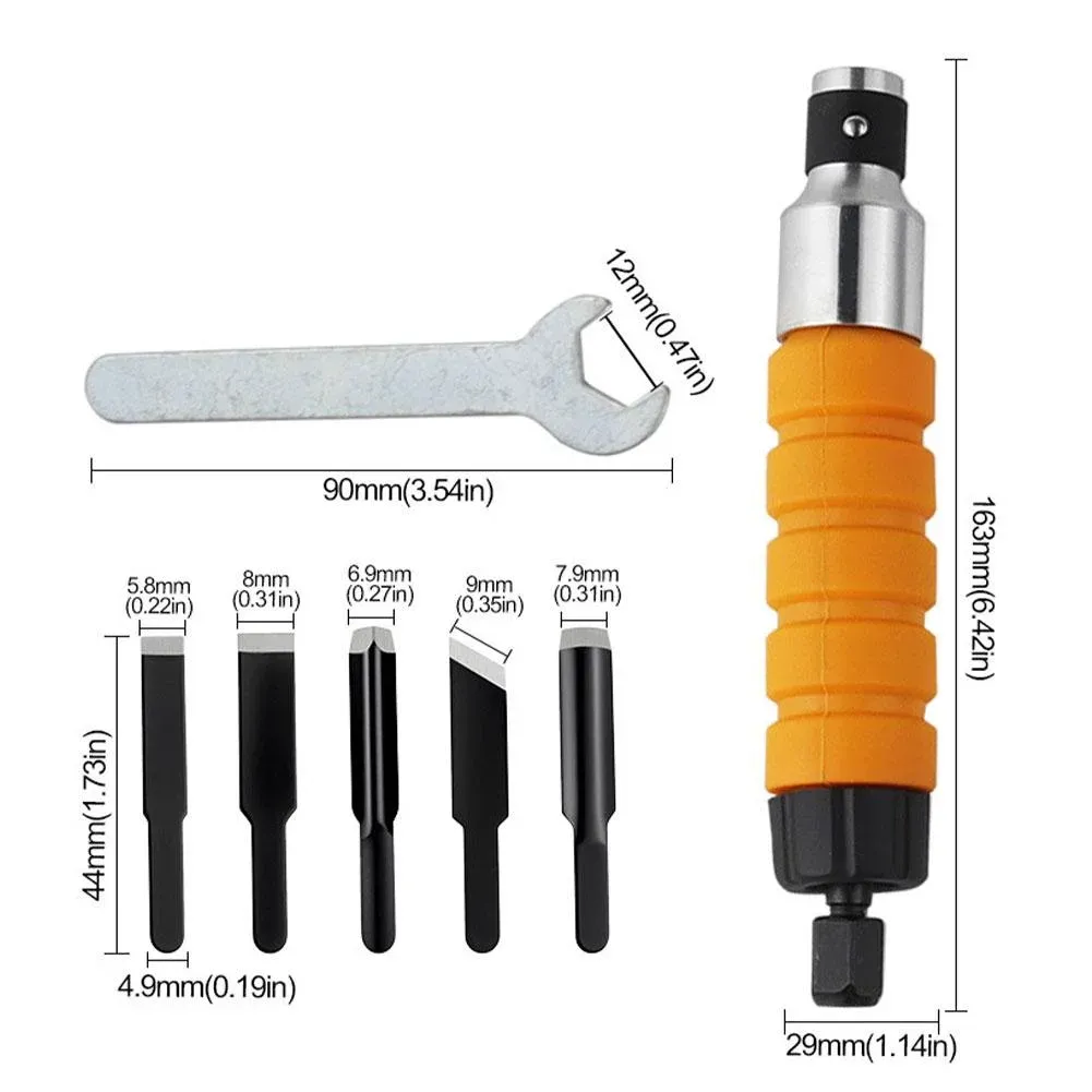 Electric Wood Carving Chisel Set, High Speed Power Chisel with 5 Knives for DIY Woodworking — image 4