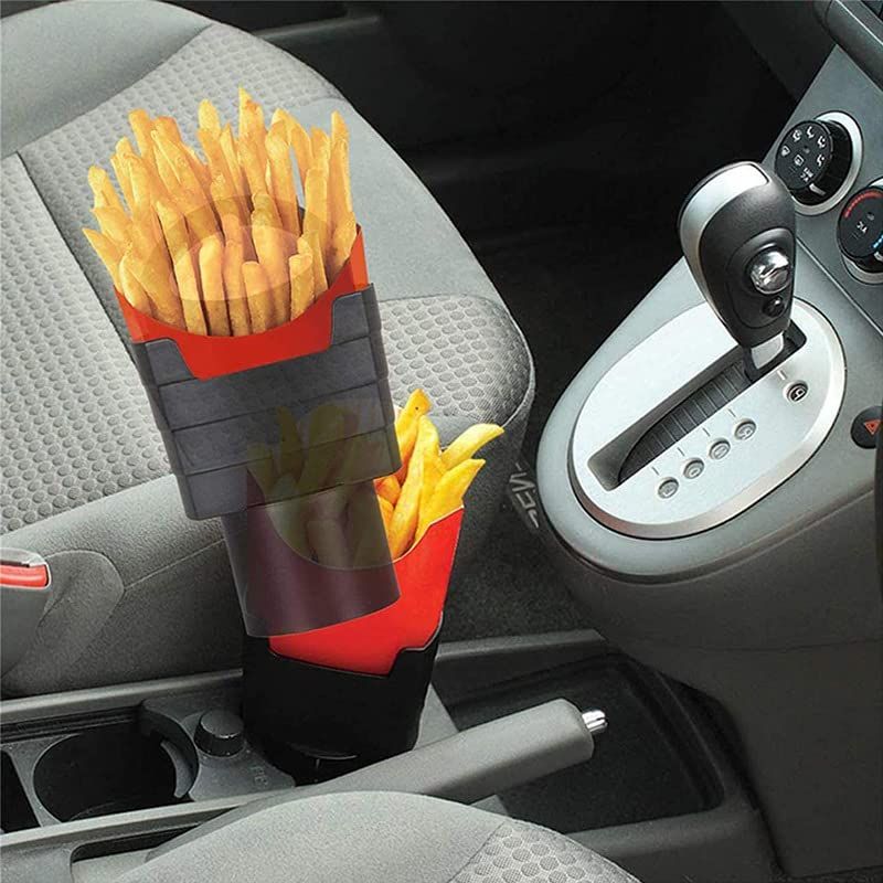 French Fry Holder and Sauce Holder Set, French Fry Holder for Car with 3 Replacement Jam โ image 2