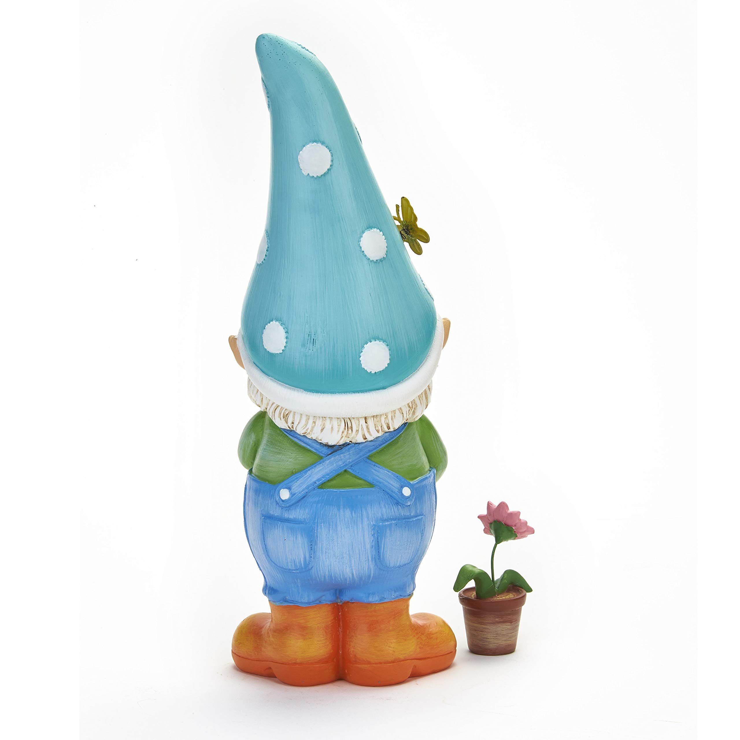 Gnorm the Garden Gnome Decorative Lawn Statue with Flower Pot A yard gnome is a delightful addition to your garden decorations — image 4