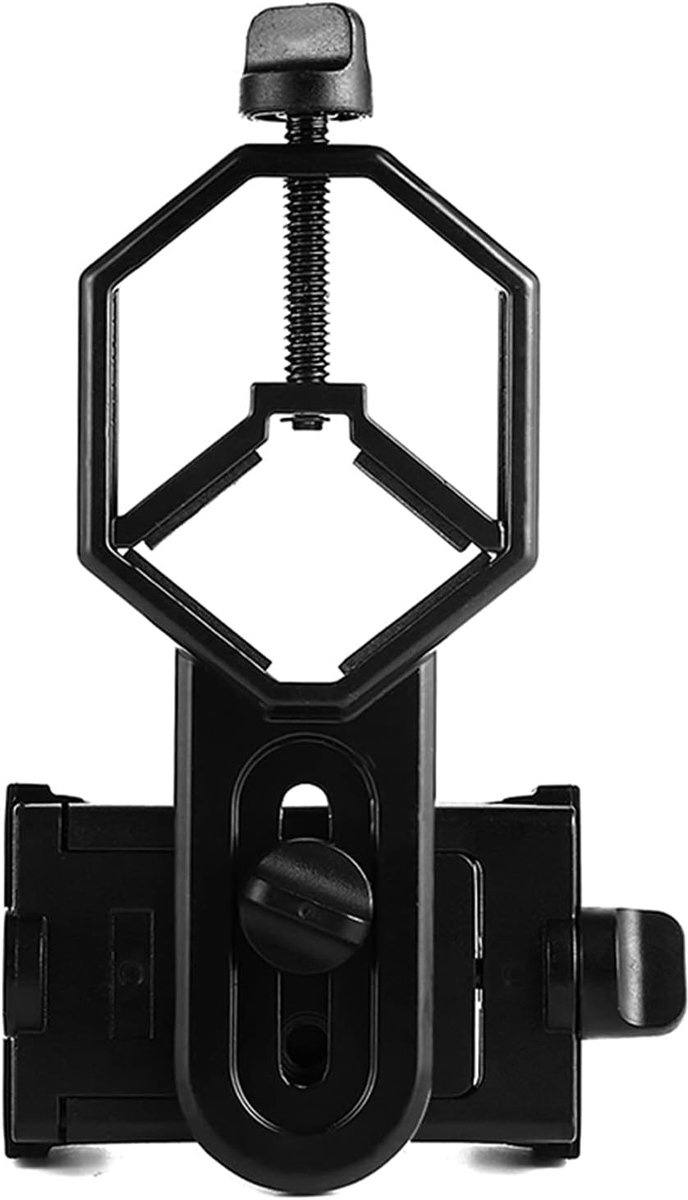 Universal Phone Holder for Telescope - For Eyepiece Diameter Ø 2.5 - 4.8cm - Mobile Phone Adapter Mount - Clip-on Design - For Spotter's Binoculars / Telescope