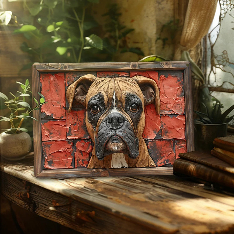 NNEOBA Boxer Dog Aluminum Wall Art - 12x16in Decorative Print — image 4