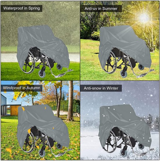 Waterproof Wheelchair Cover - Oxford Fabric Wheelchair Cover, Mobile Vehicle Cover, Wheelchair Storage Protector - UV Protection, Dust Protection โ image 6