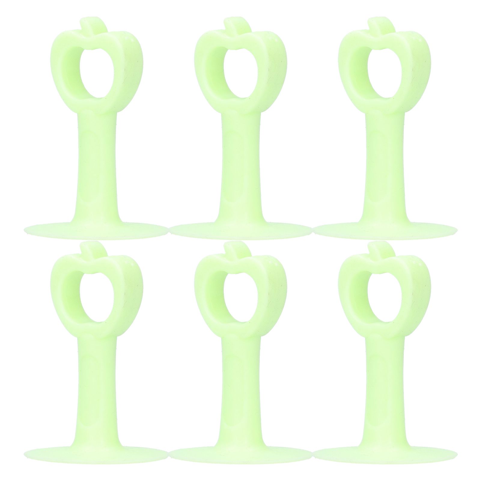 6PCS Door Stopper Anti‑Collision Silicone Wall Protection Home Bathroom Supplies Green — image 3