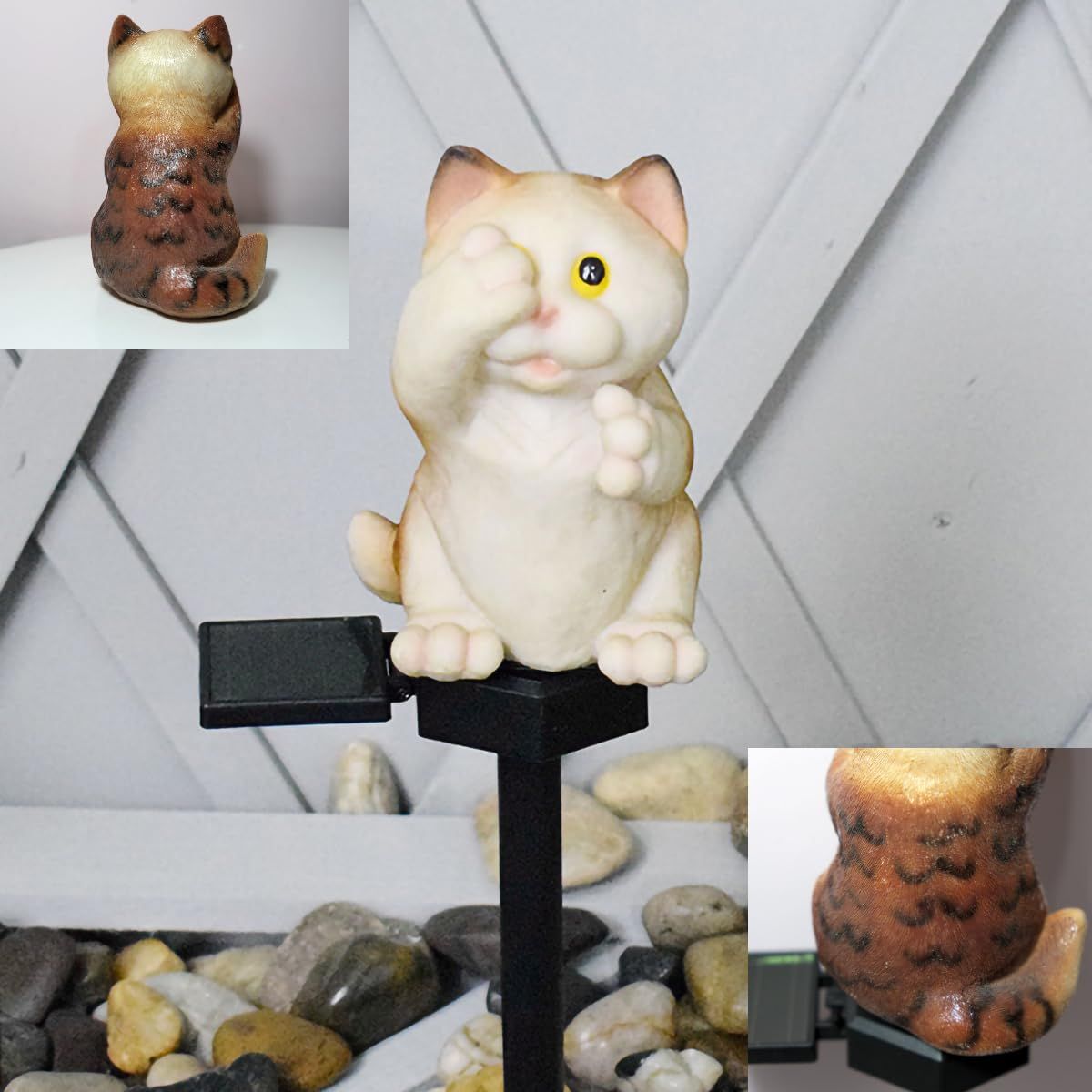 Outdoor Path Solar Powered Cat Stake Lights for Walkway Yard Lawn Landscape Lighting - Cat Solar Cat Outdoor Garden Light — image 2