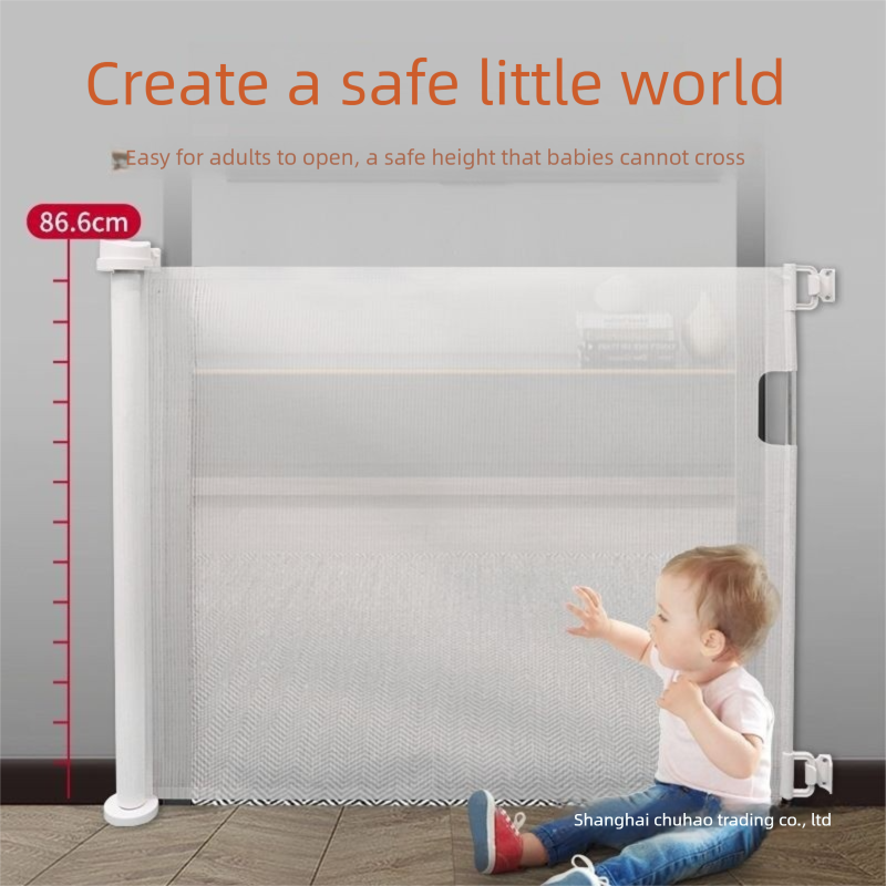 White Retractable Baby Safety Gate and Pet Barrier Extra Wide 300cm for Stairs and Doorways No Drill Mesh In-Home Protection Solution for Local Families โ image 4