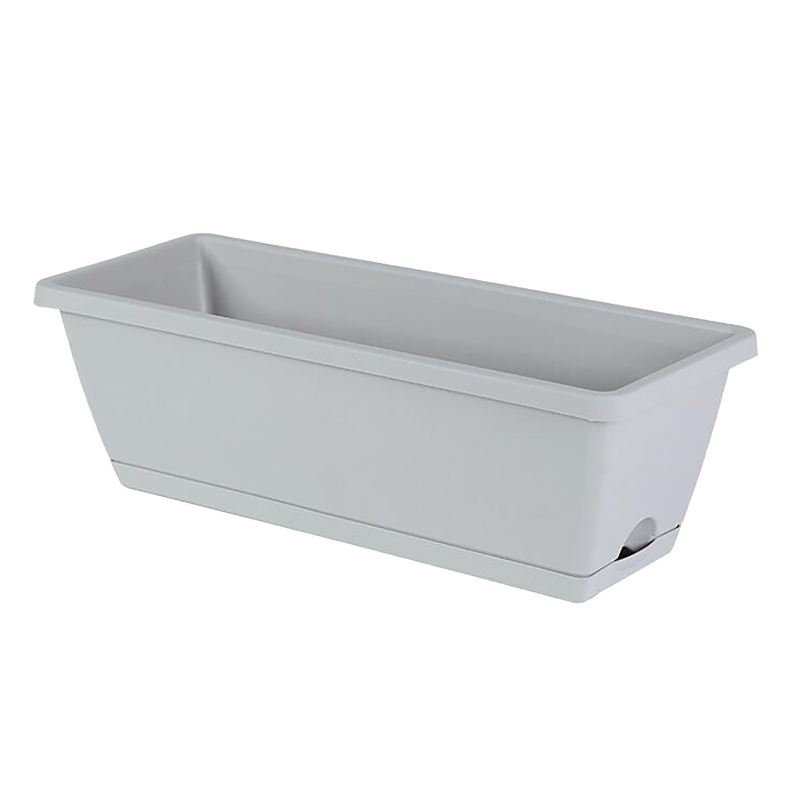 Plastic Vegetable Containers- Balcony Flower Planter, Suitable for Home Gardening Vegetable Growing Containers 16.9 × 7.5 in Gray