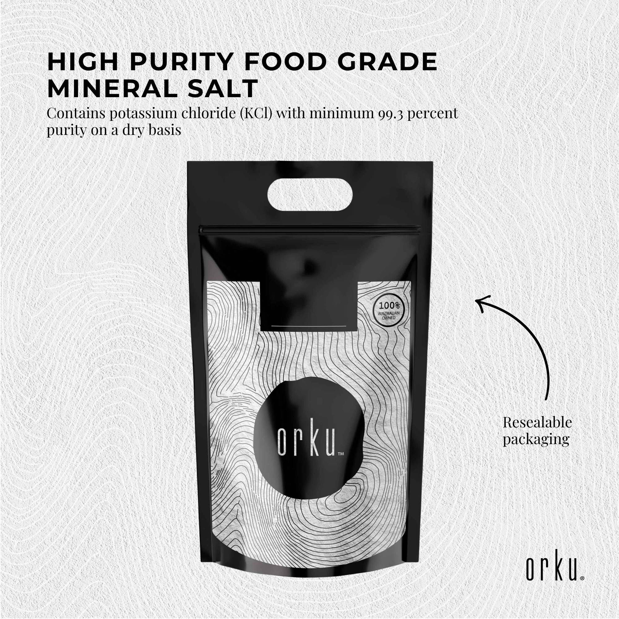 Orku 5Kg Potassium Chloride Powder (KCl) - Food Grade E508 Salt Substitute โ image 3