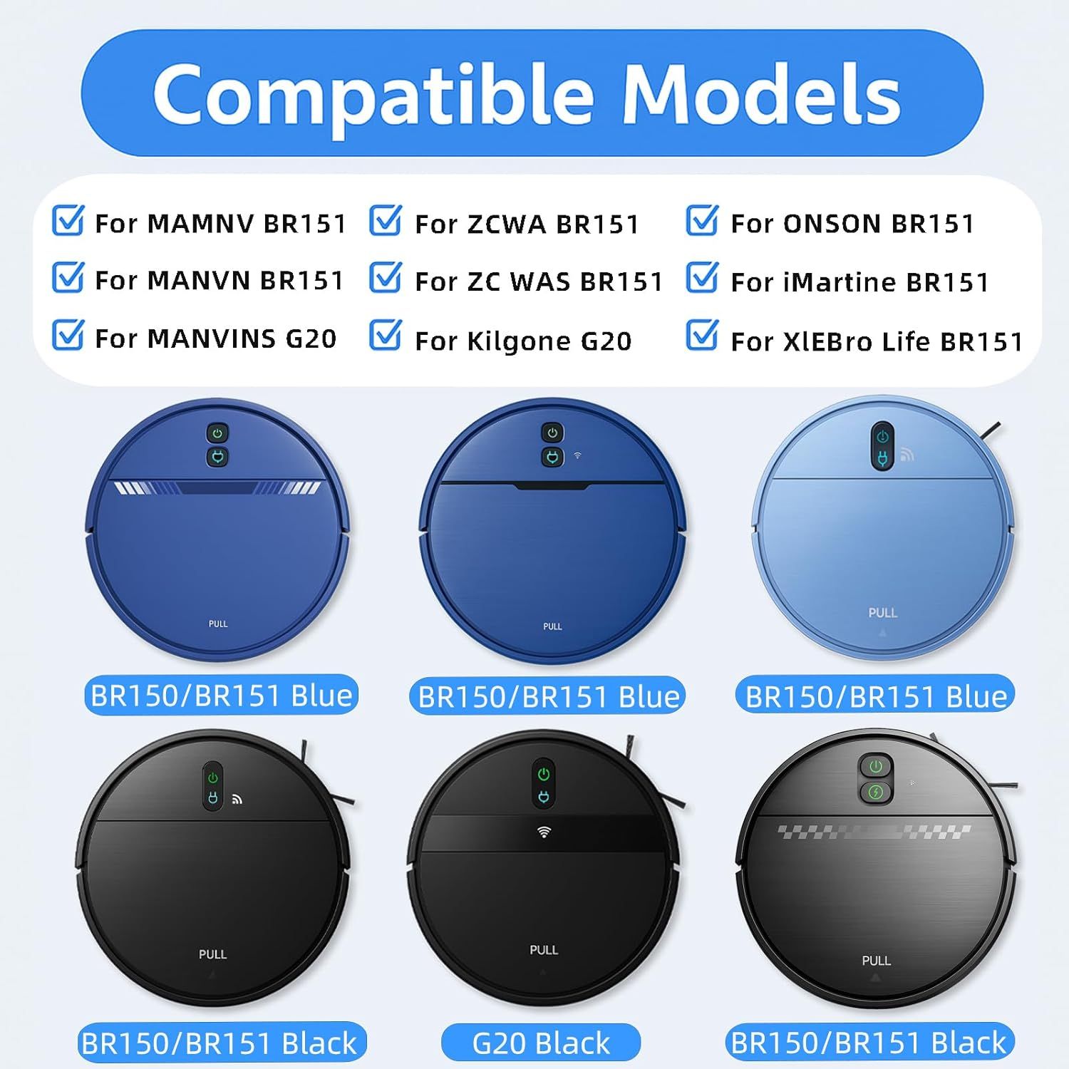 BR151 Robot Vacuum Replacement Parts — image 2