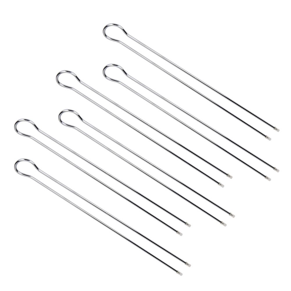 6Pcs Metal BBQ Grilling Fork Sticks Skewer BBQ Grill Set Outdoor Picnic Camping Barbecue — image 2