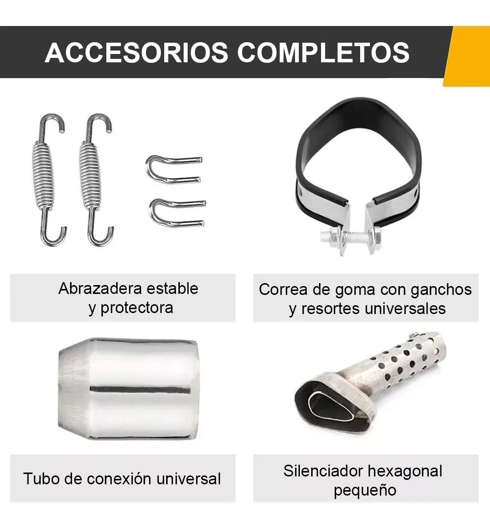 Universal Motorcycle Muffler Slip on Exhaust, Exhaust Pipe Silencers Motorcycles Muffler Tips for Scooter Motorcycle ATV Dirt — image 5