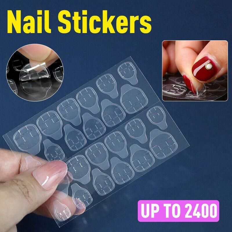 24-2400PCS Double Sided Adhesive Press On Nail Stickers Clear Tape Glue Tabs - 5PCS (120xNail Stickers) โ image 2