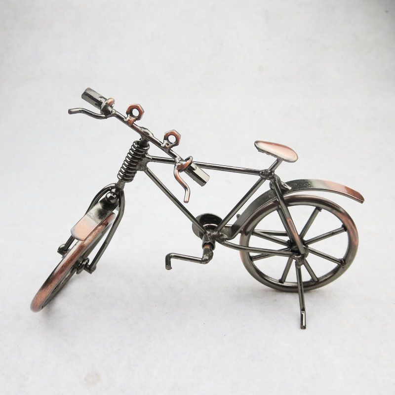 Metal Sculpture Retro Classic Handmade Iron Motorcycle Bicycle Unique Metal Art Decoration Ornaments for Bicycle Motocycle โ image 2