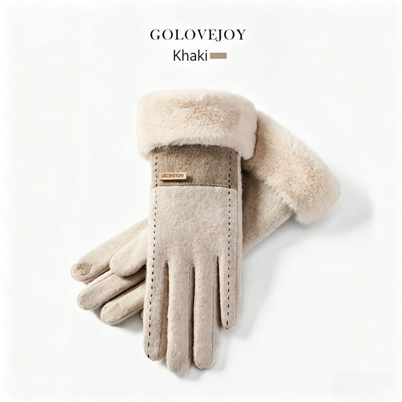 Ladies Winter Warm Cashmere Gloves DY50 Black โ image 2