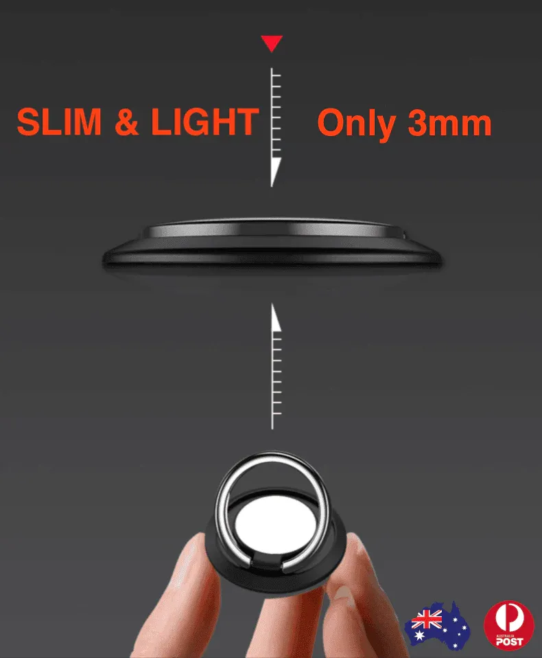 Iring Phone Ring Finger Holder Stand Car Mount Hook For Iphone Ipad Mobile Grip - A1- Black — image 6