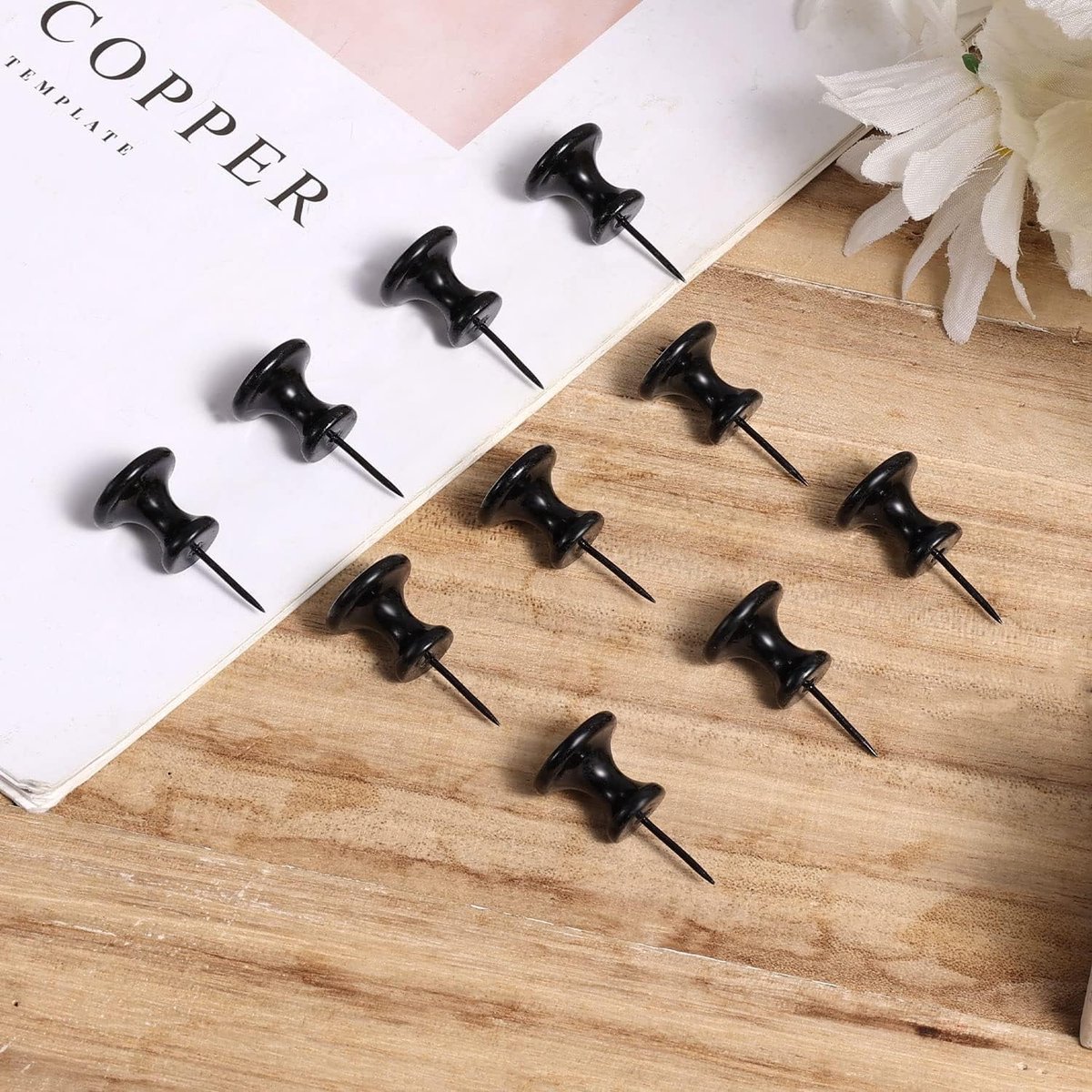 10 Large Metal Snaps - Black Metal Snaps for Notice Boards - Great for Office Wall Decor - Home or Classroom Decor โ image 5