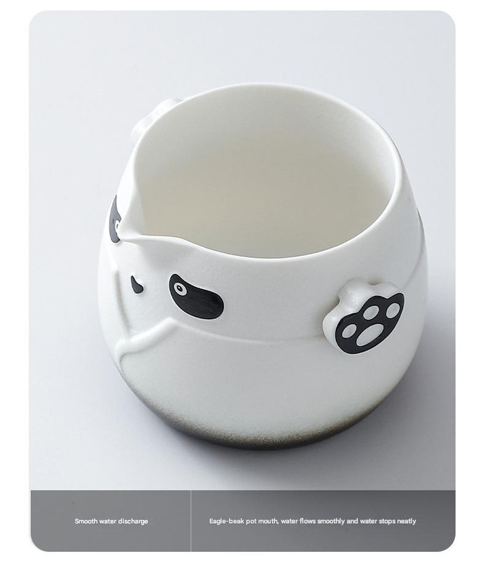Adorable Panda Design Ceramic Tea Infuser Mug Set - 310ml Travel Crackle Glaze Cup with Lid & Strainer(green) โ image 3