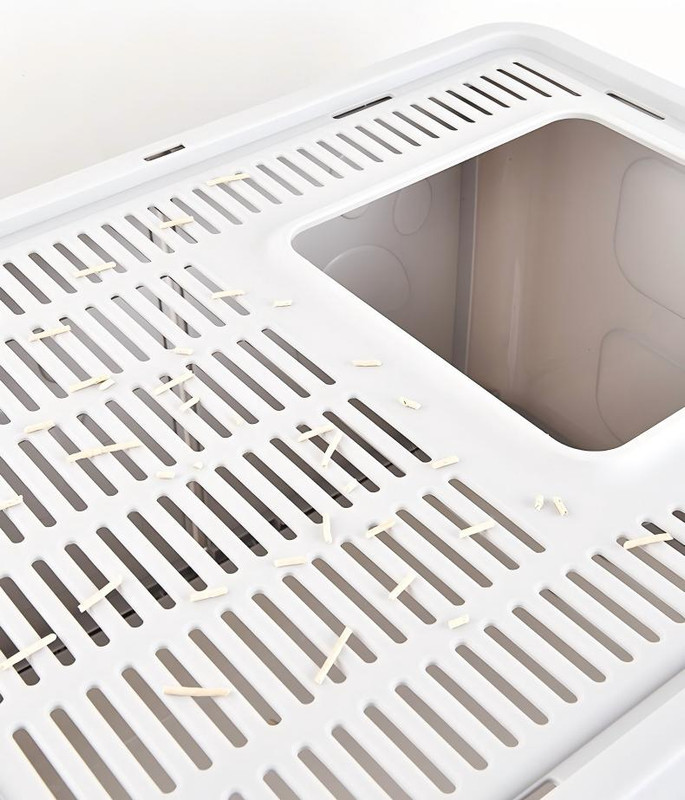Foldable Cat Litter Box with Pull-Out Tray -Easy Cleaning and Anti-Splash Design Pink 51*41*38cm โ image 4