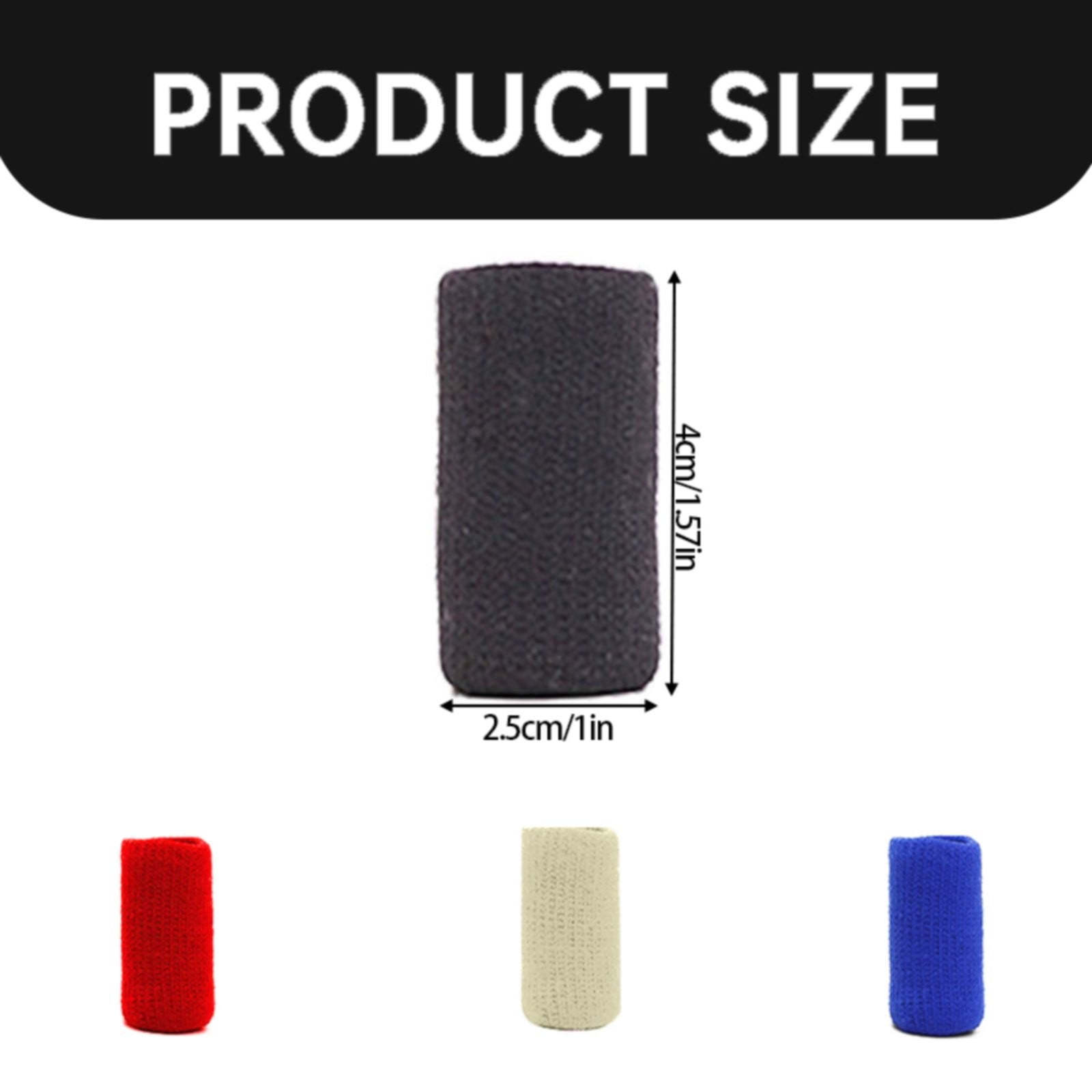 Finger Joint Guard Blue, 5*Finger Cots Sports Sleeves 5 Pieces Finger Sleeves Thumb Braces Support Elastic Compression Protector Braces for Sports Relieving — image 3