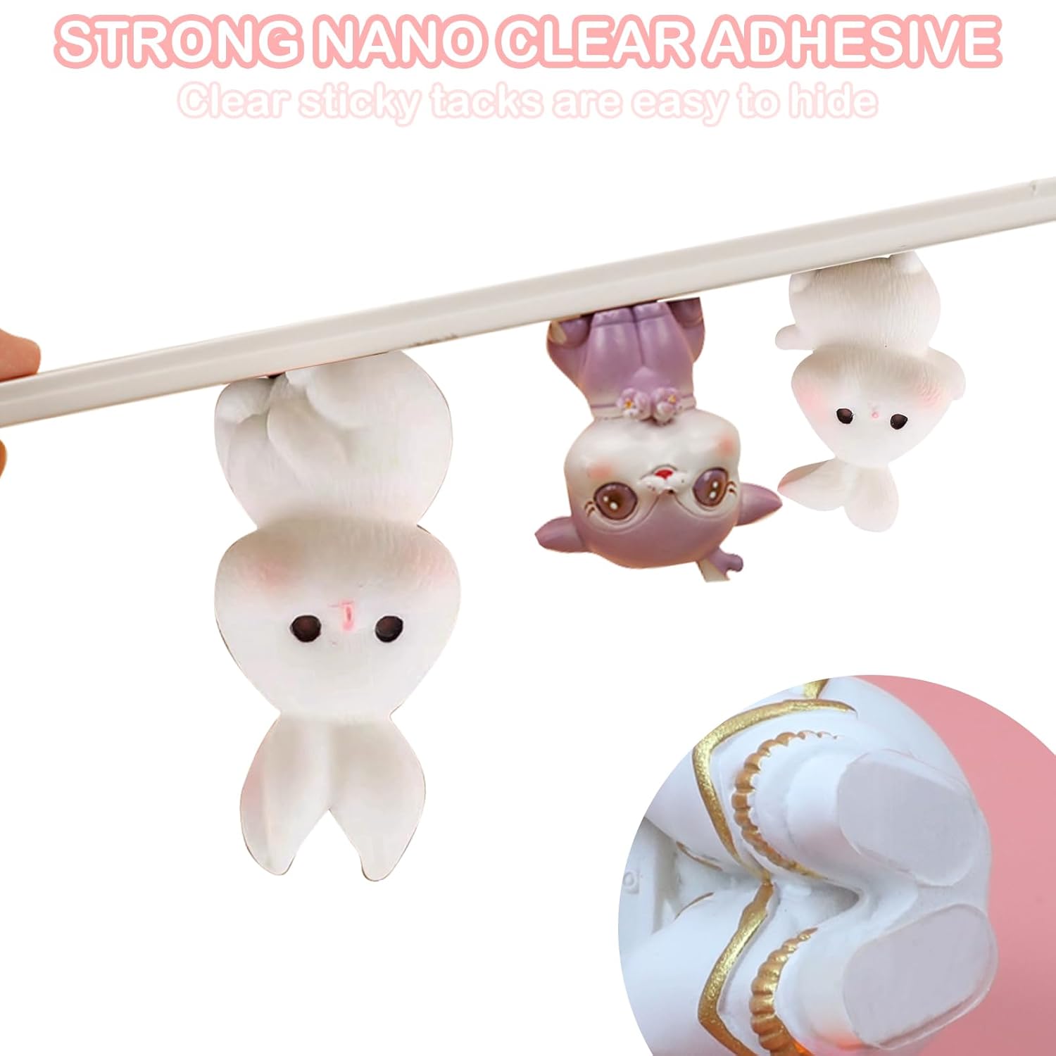 600Pcs Double Sided Dots Glue, Clear Sticky Tack Putty Removable, Sticky Gel Dots Tacky Putty Crafts Mounting Putty, No Trace Poster Putty Sticky Tack for Wall — image 3