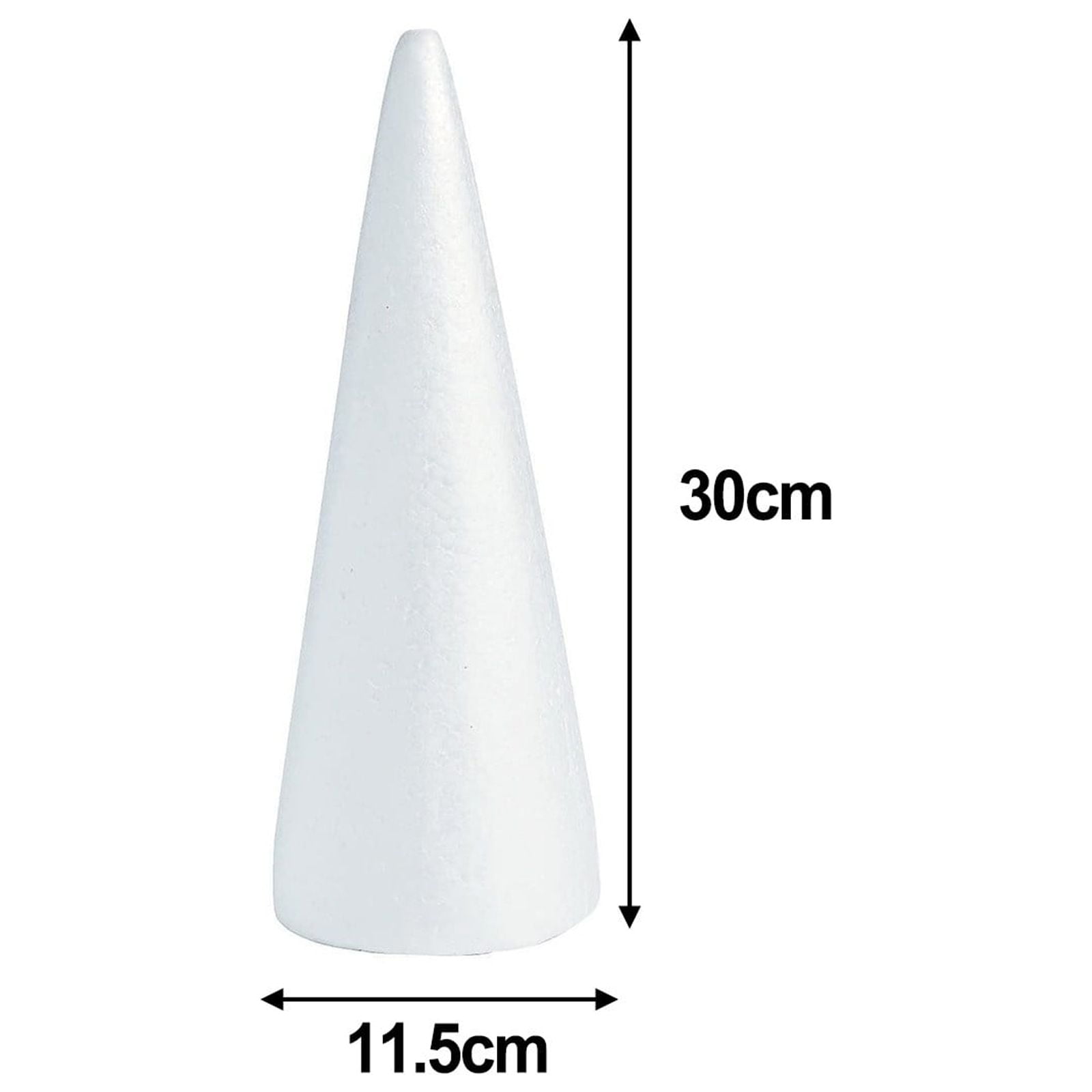 Styrofoam Foam Cones Polystyrene for Crafts DIY Painting Triangle Tree 30cmX11.5cm — image 3