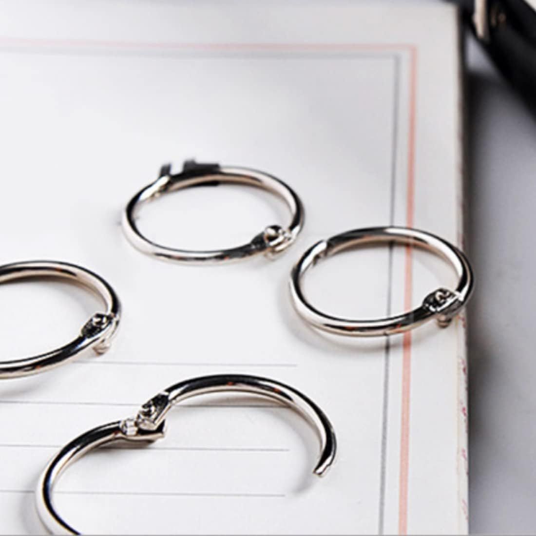 120pcs Metal Binder Rings 1 Inch, Paper Ring, Key Rings,Office Products โ image 3