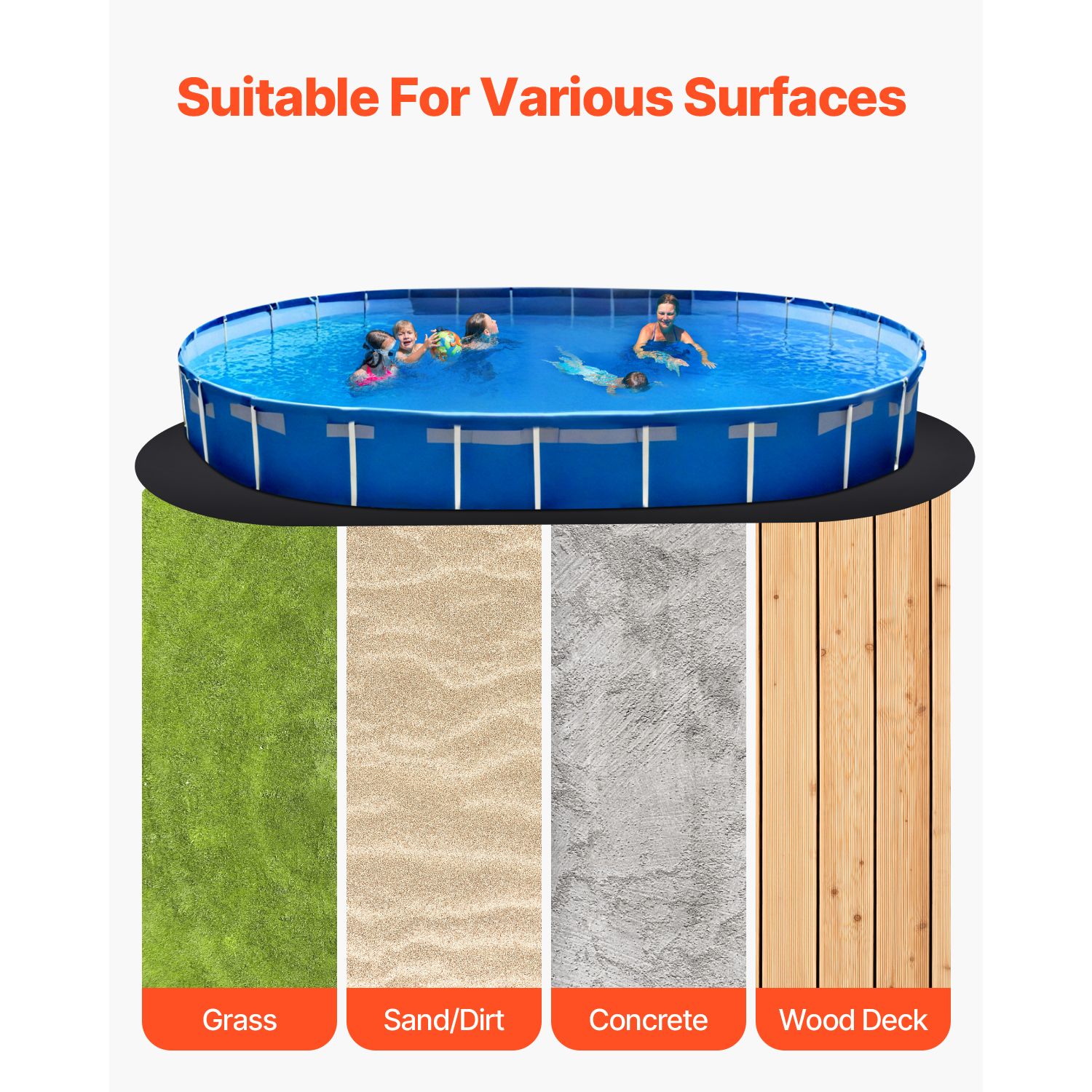Oval Pool Liner Pad, 15 x 30 ft Pool Liner Pad for Above Ground Swimming Pools, Extra-Thick Pool Mat, Prevents Punctures, Recycled Geotextile โ image 6