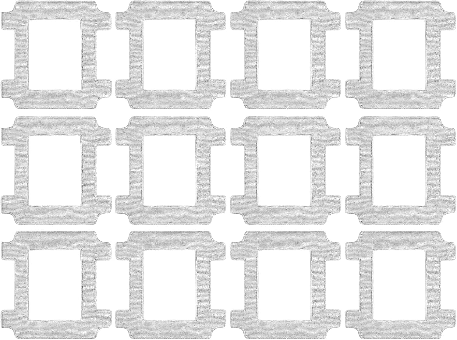 Winbot W2 Pro Replacement Mop Pads - 12 Pcs Washable & Reable Cleaning Cloths Compatible with Ecovacs Winbot W2 Omni, W1 Pro, W2 Pro Window Vacuum Cleaner
