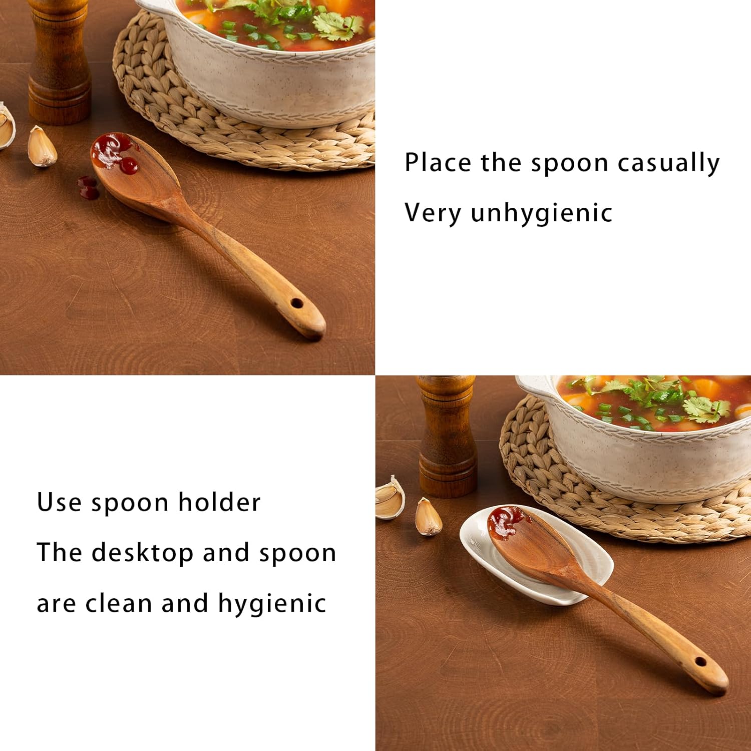 Ceramic Spoon Rest for Kitchen Counter 5.1 Inch Porcelain Spoon Holder Farmhouse Cooking and Coffee Spoon Rest for Stove Top (white) โ image 4