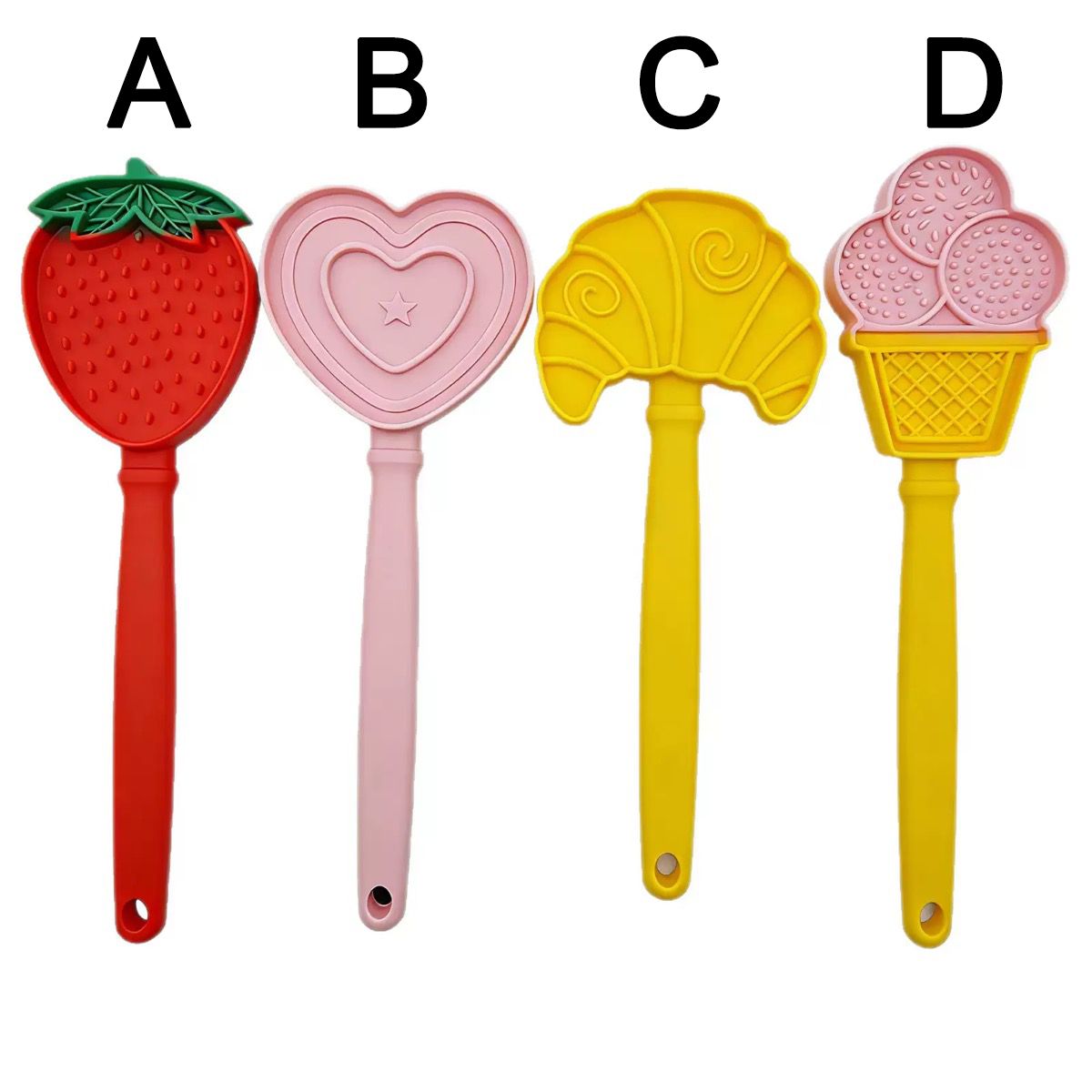 Food-Grade Silicone Pet Licking Stick – Interactive Dog & Cat Treat Toy for Slow Feeding, Dental Stimulation, and Stress Relief in Adorable Strawberry, Heart — image 3