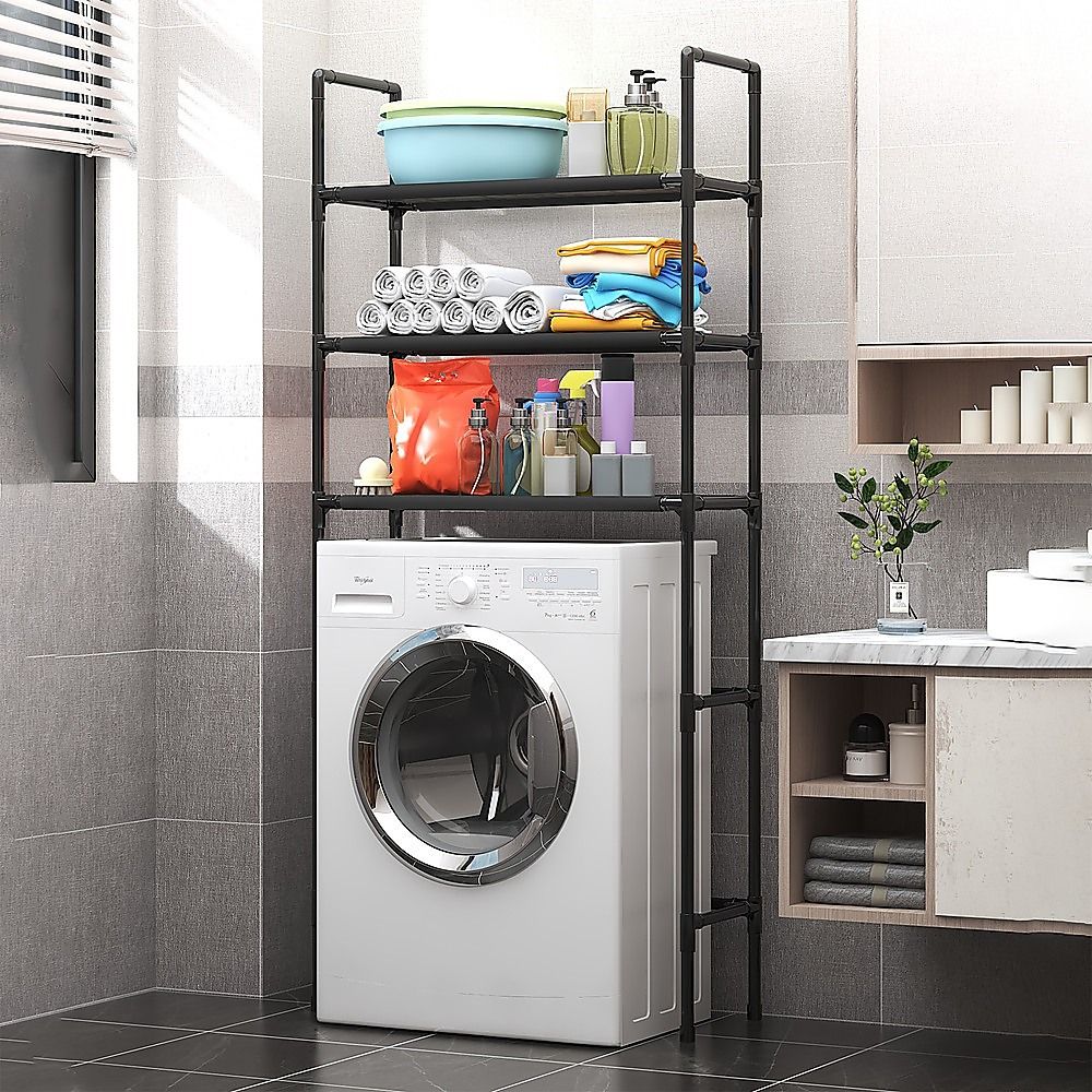 Storage Shelf 3 Tier Rack Portable Laundry Stand Unit Organiser — image 6