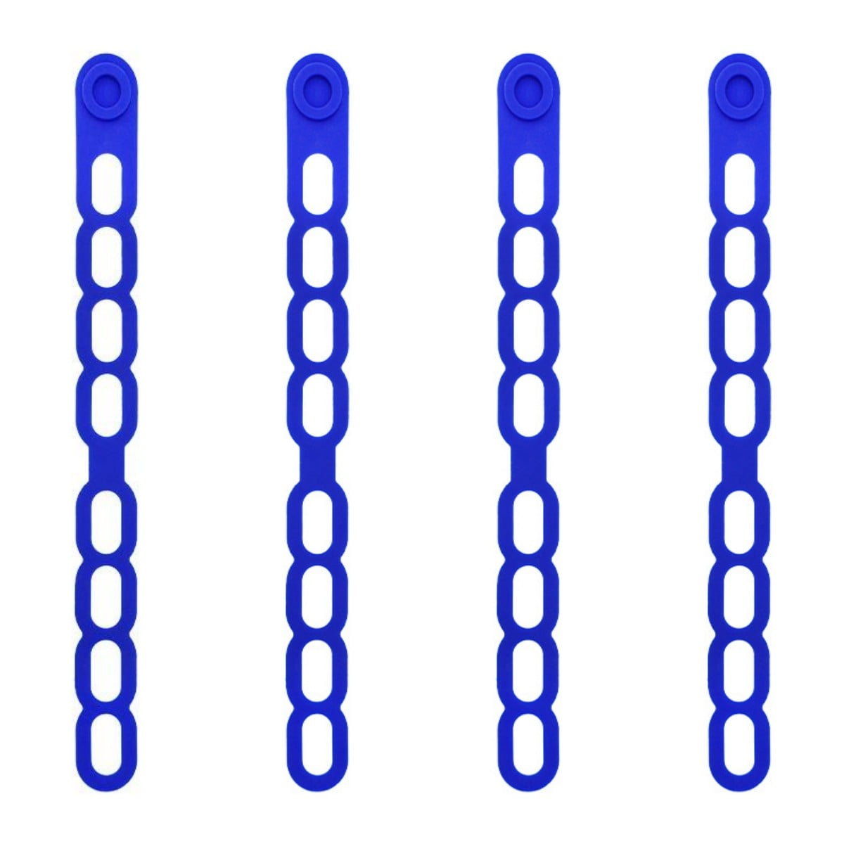4 Pcs Silicone Latch Strap Tie for Slow Cooker Lid Lunch Box Bundling Organizing Black Blue