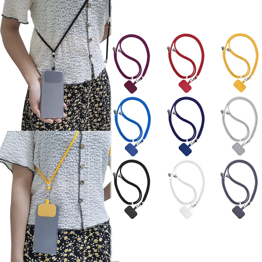 Universal Phone Lanyard, Adjustable Crossbody Shoulder and Neck Strap for Smartphones, Hands Free Daily Carry, Yellow