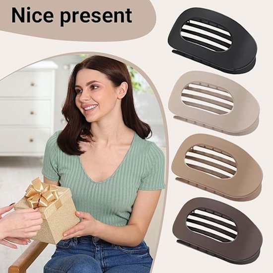 Hair Clips - Flat Hair Clips - Strong Grip Hair Clips with Inner Teeth - Strong Grip Side Hair Clips - 4 Pieces โ image 3