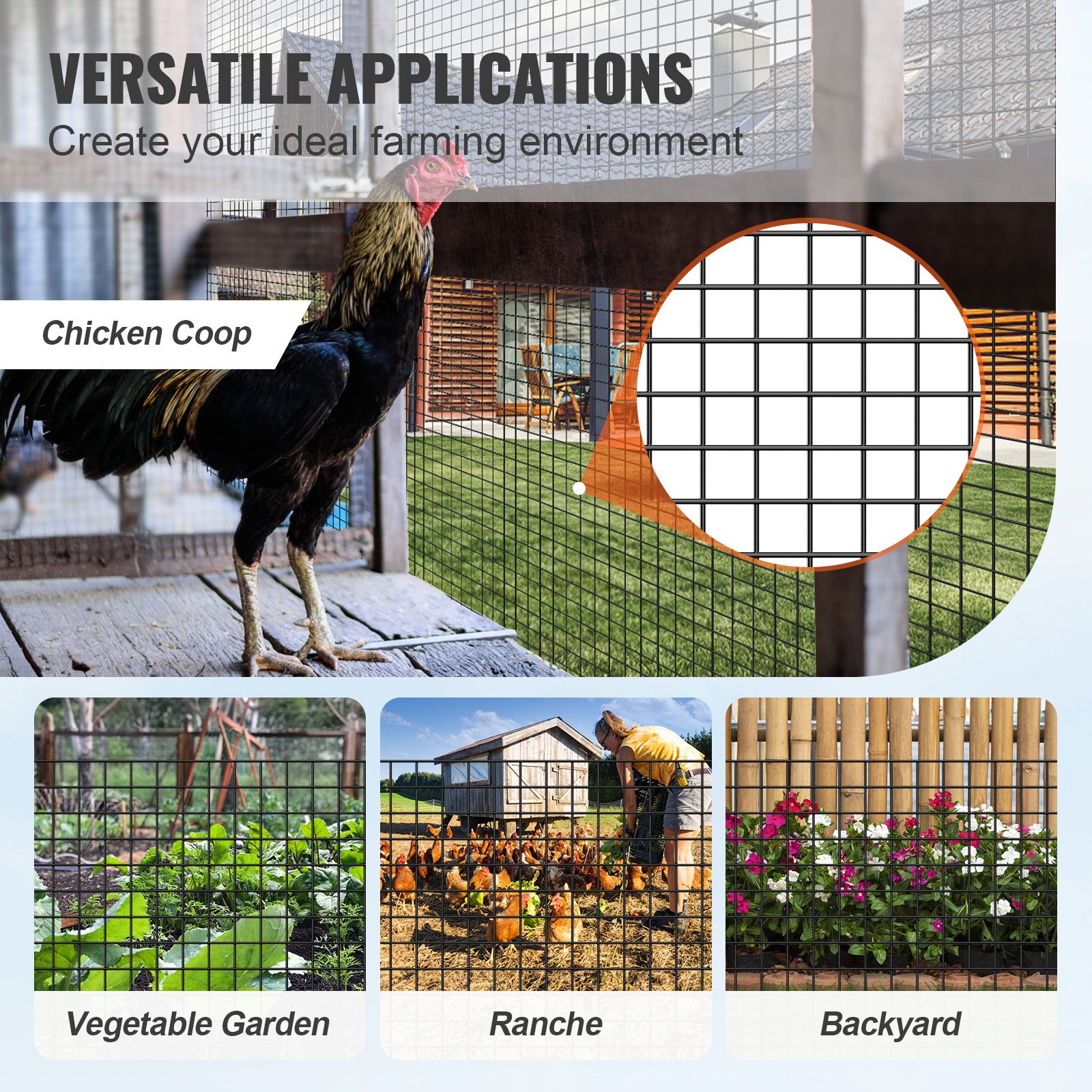 Hardware Cloth, 36'' x 50' Galvanized Wire Mesh Roll, 19 Gauge Chicken Wire Fence Roll, Vinyl Coating Metal Wire Mesh for Chicken Coop Barrier, Rabbit Snake โ image 4