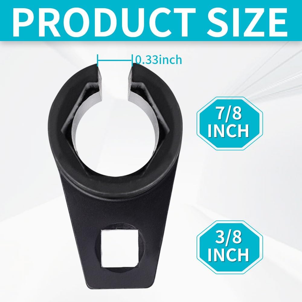Offset O2 Sensor Socket, 7/8-Inch (22mm) with 3/8-Inch Drive, Universal Fit for Vehicle Oxygen Sensor Removal — image 2