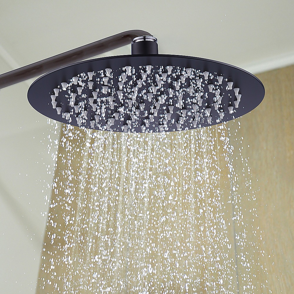 200mm Shower Head Round 304SS Electroplated Matte Black Finish โ image 2