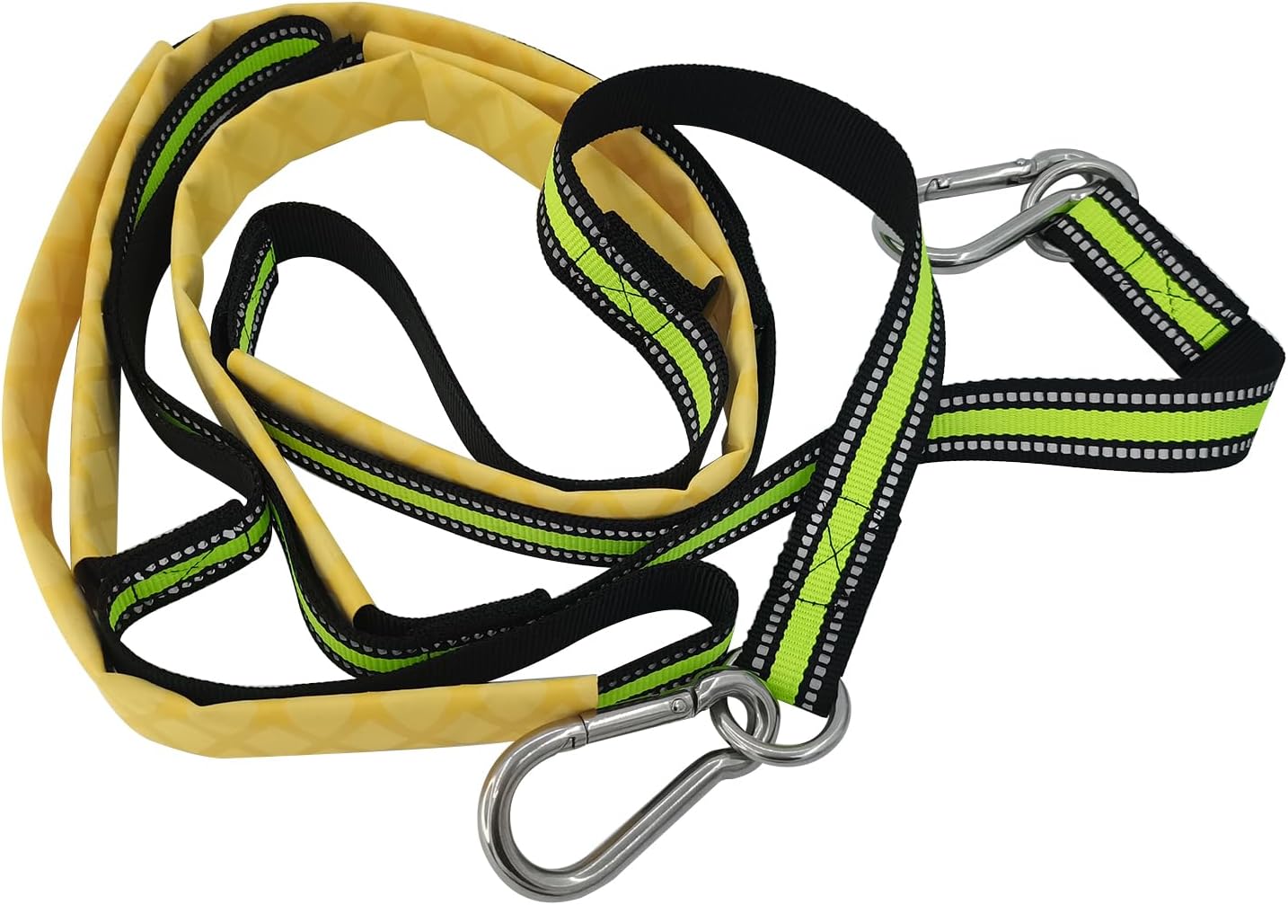 4 Step Boat Rope Ladder, Green and Yellow, Nylon Stainless Steel, 400 lb Load Capacity — image 5