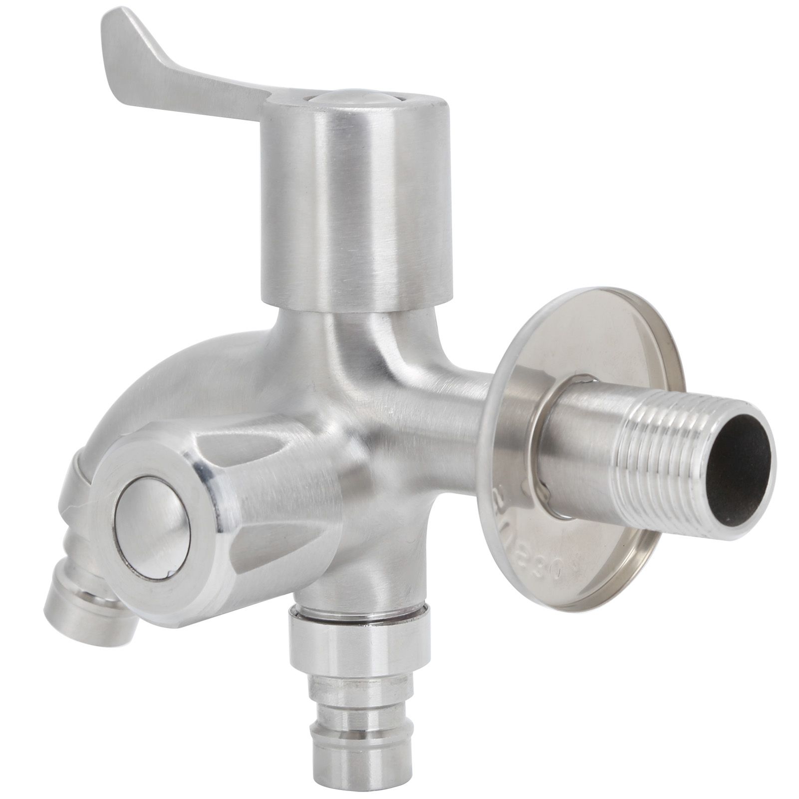 G1/2 Male Thread Water Faucet Dual Outlet Stainless Steel Water Tap for Gardens Washing Machines โ image 3
