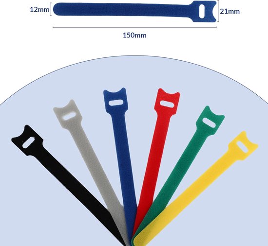 Cable Clips - 120 Pieces - Reusable Cable Ties - Cable Ties for Data Cable Management - Ideal for Cable Management in the Home, Office, Garden and More โ image 5
